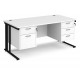 Maestro Cable Managed Desk With Twin Drawer Pedestals